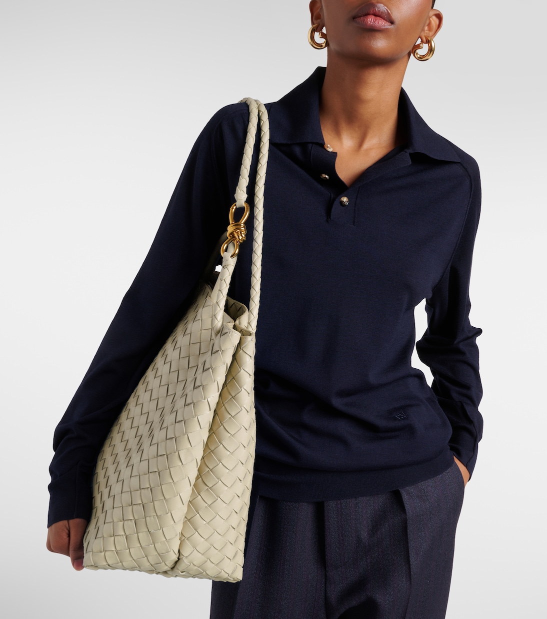 Sac Andiamo Large en cuir Intrecciato  | Bottega Veneta