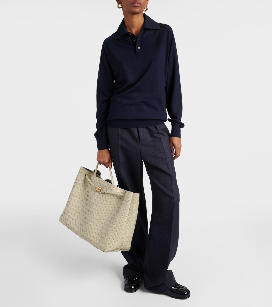 Sac Andiamo Large en cuir Intrecciato  | Bottega Veneta