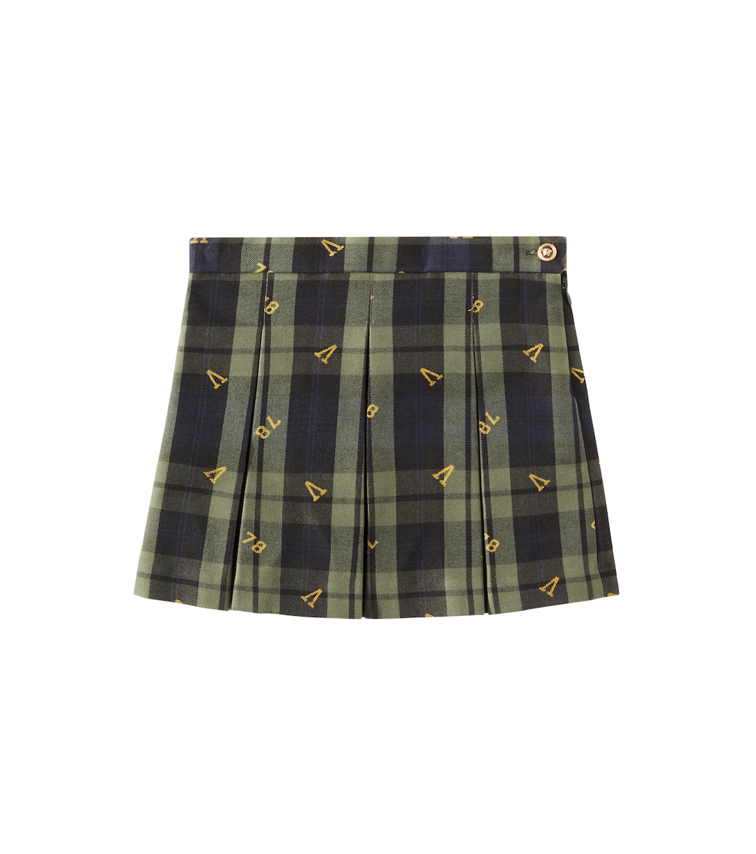 Jupe en jacquard de coton à carreaux | Versace Kids