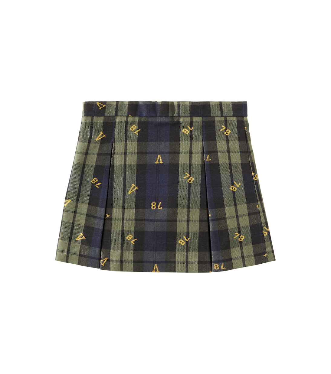 Jupe en jacquard de coton à carreaux | Versace Kids
