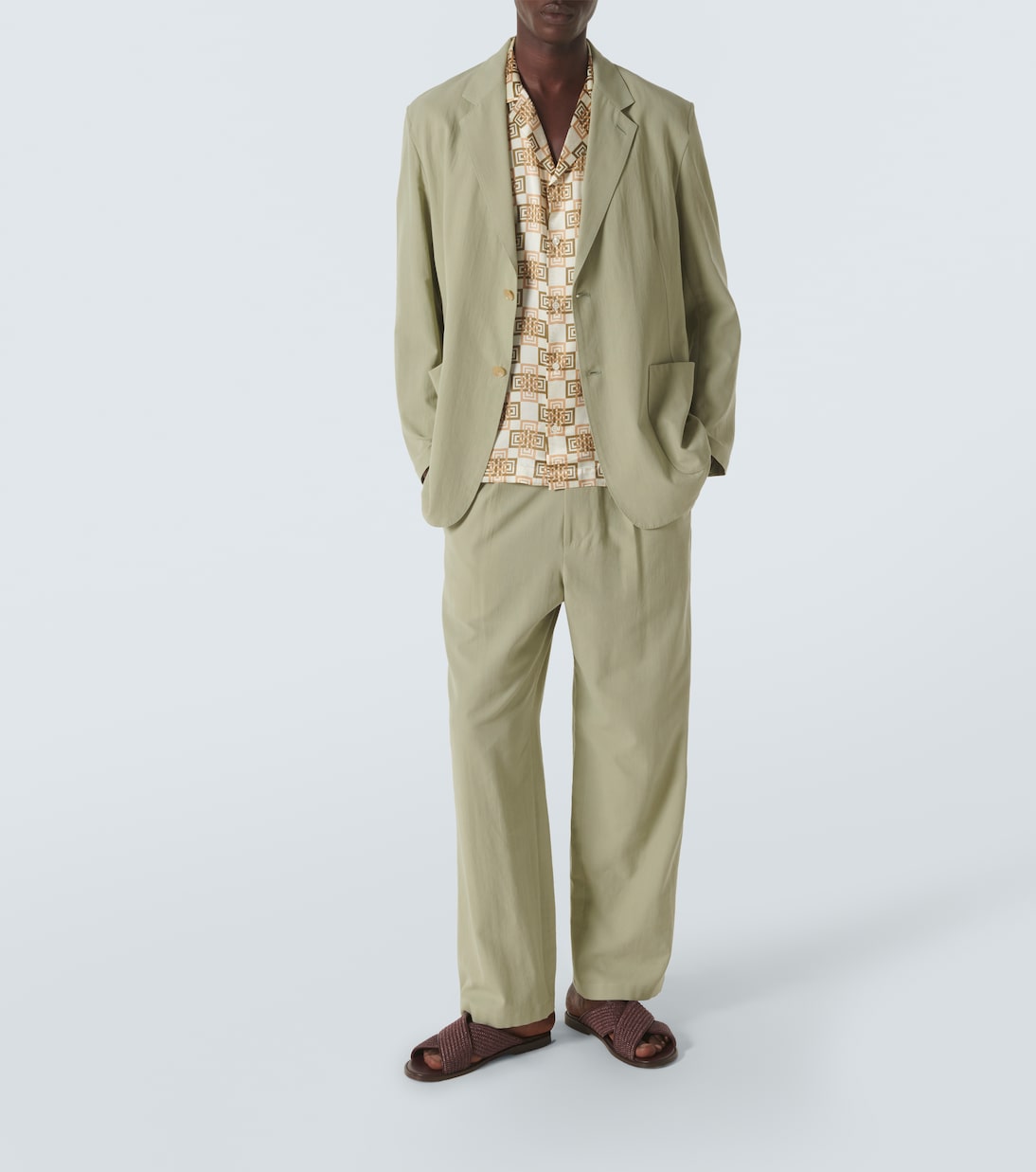 Roberto printed silk bowling shirt | Frescobol Carioca