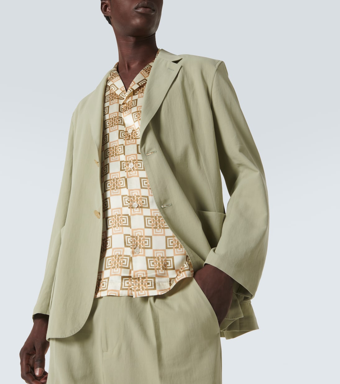 Roberto printed silk bowling shirt | Frescobol Carioca
