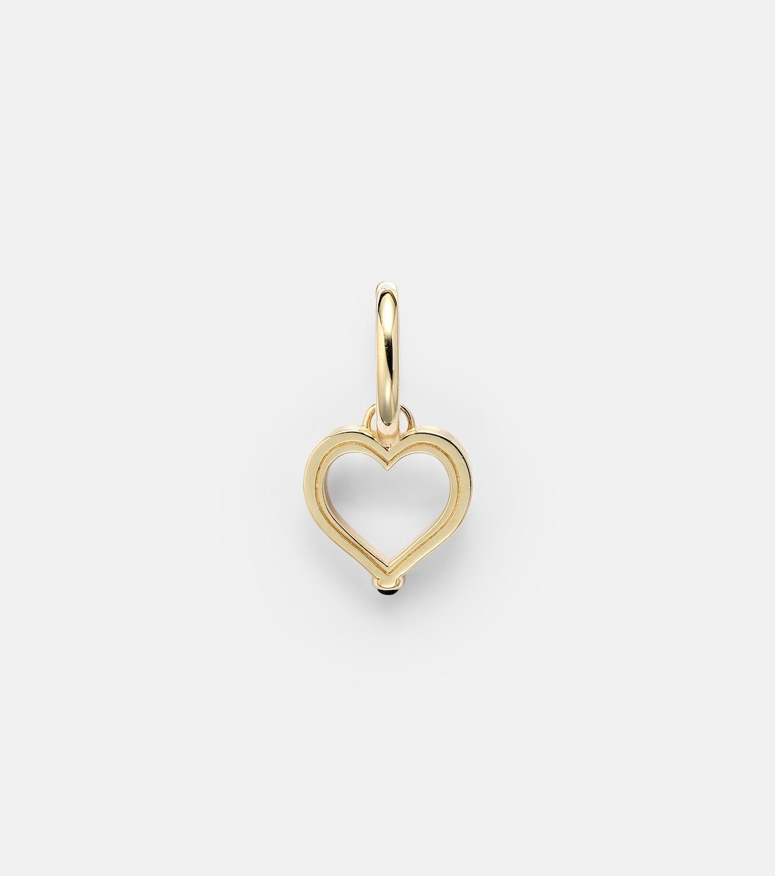 Orecchino Singolo Cuore Charm Baby in Oro 18kt con Zaffiro di MARIE LICHTENBERG