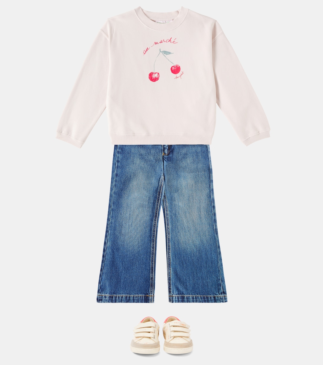 Felpa Fleurette in cotone con stampa | Bonpoint