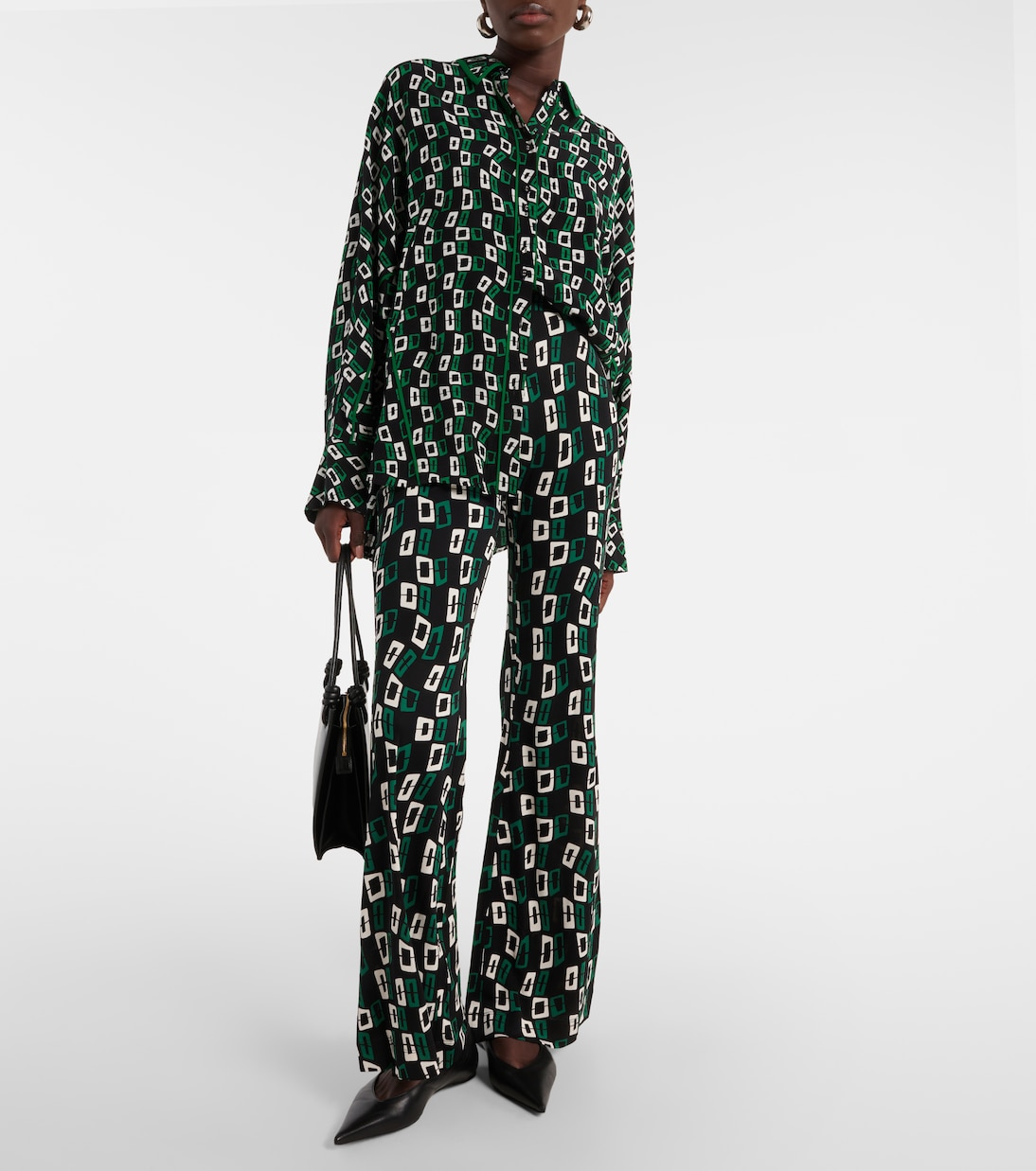 Pantalones flared Brooklyn de jersey | Diane von Furstenberg