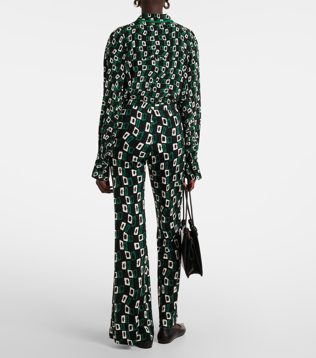 Pantalones flared Brooklyn de jersey | Diane von Furstenberg