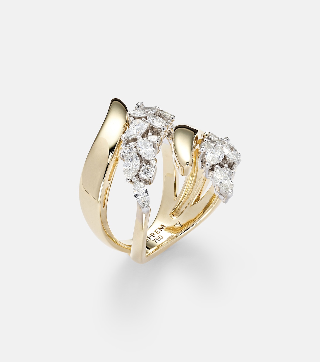 Bague Golden Strada en or, or blanc 18 ct et diamants | Yeprem