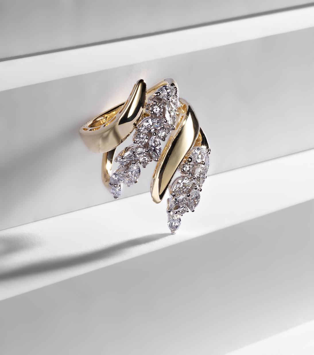 Bague Golden Strada en or, or blanc 18 ct et diamants | Yeprem