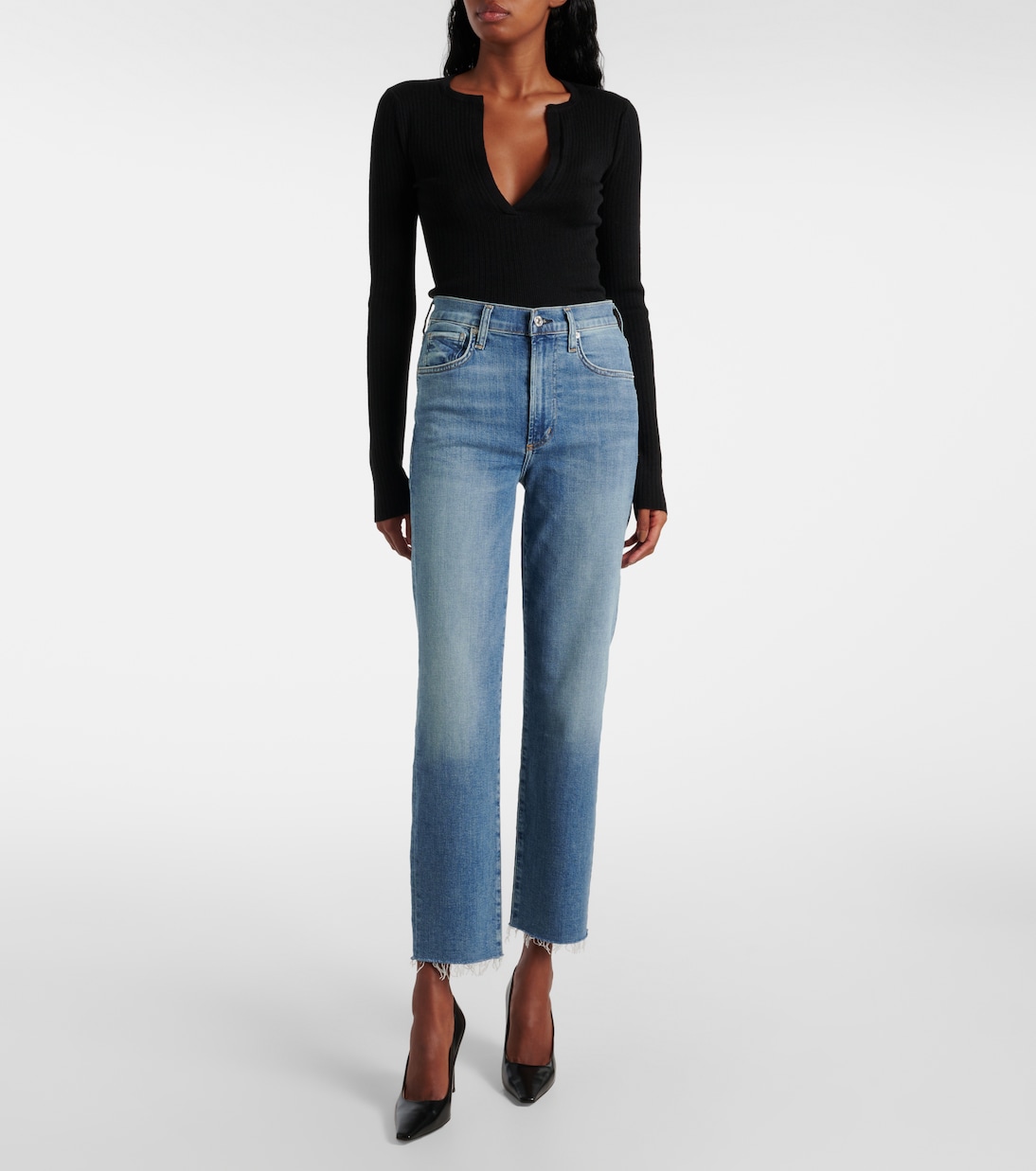 Caia high-rise straight jeans | Citizens of Humanity