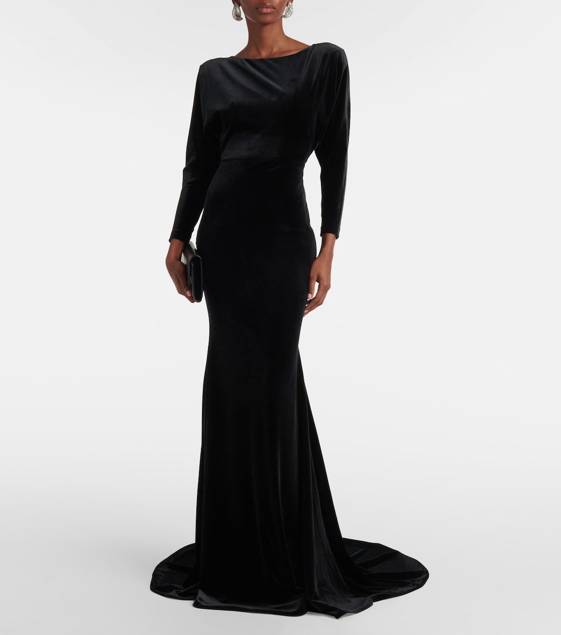 Open-back velvet gown | Alex Perry