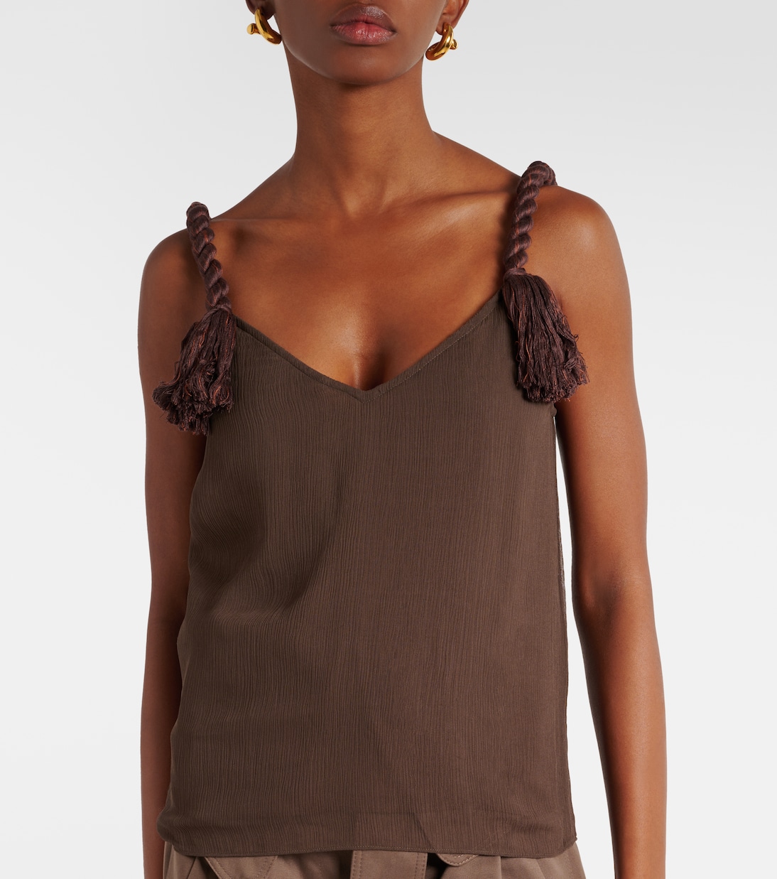 Layered tassel-detail camisole | JW Anderson