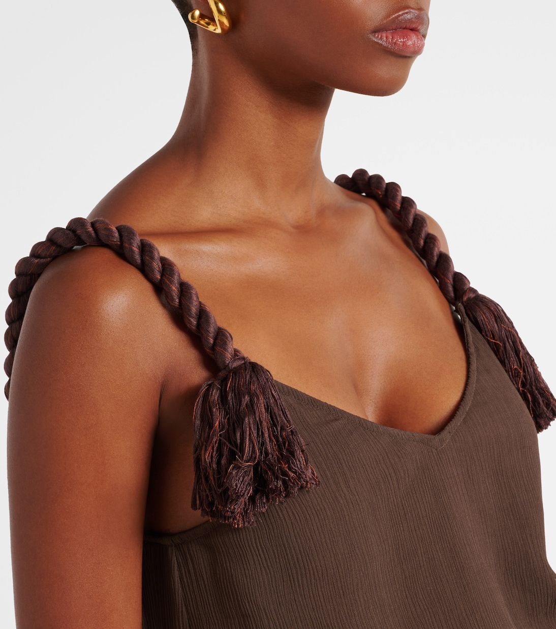 Layered tassel-detail camisole | JW Anderson