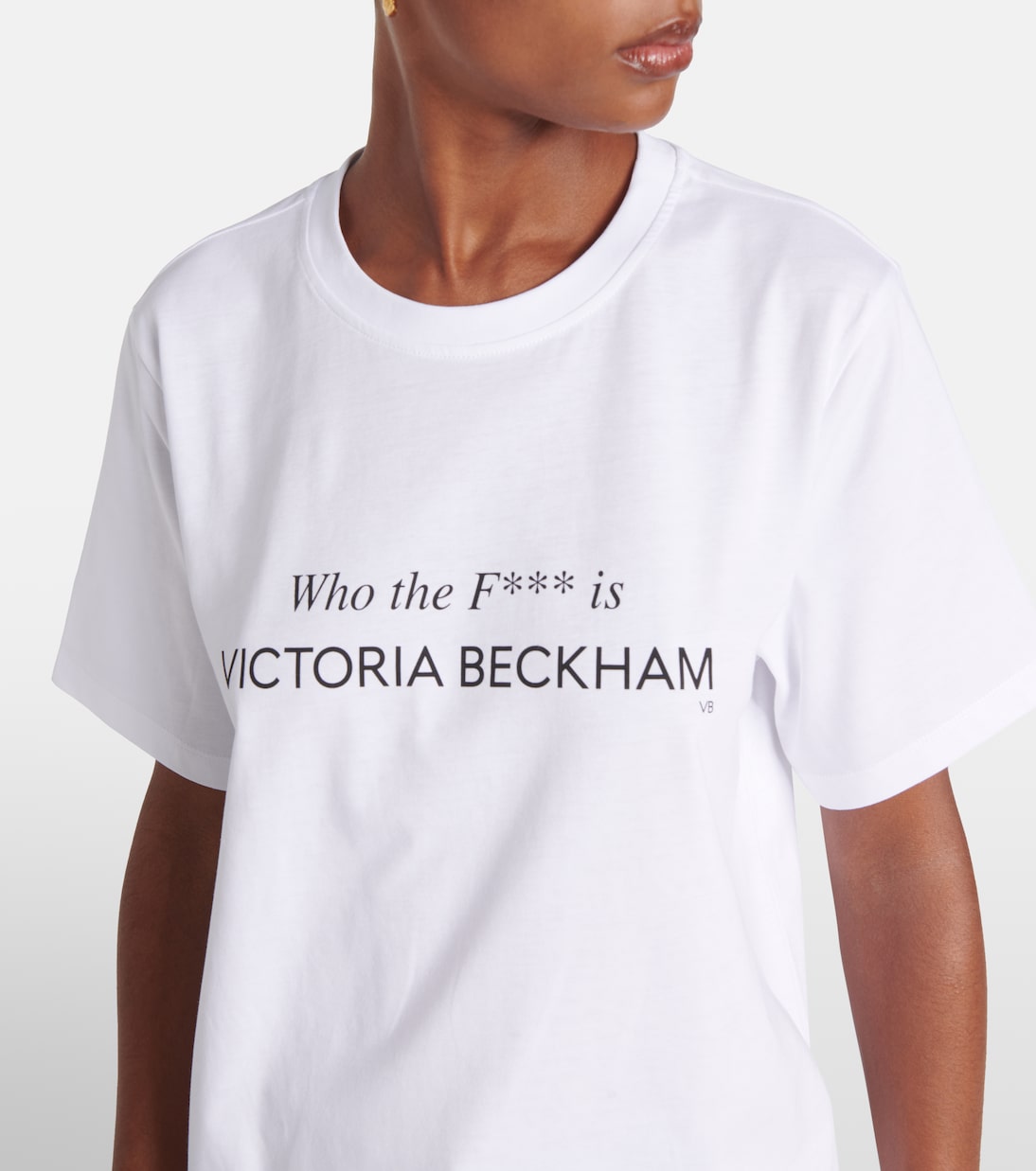 Slogan cotton-jersey T-shirt | Victoria Beckham