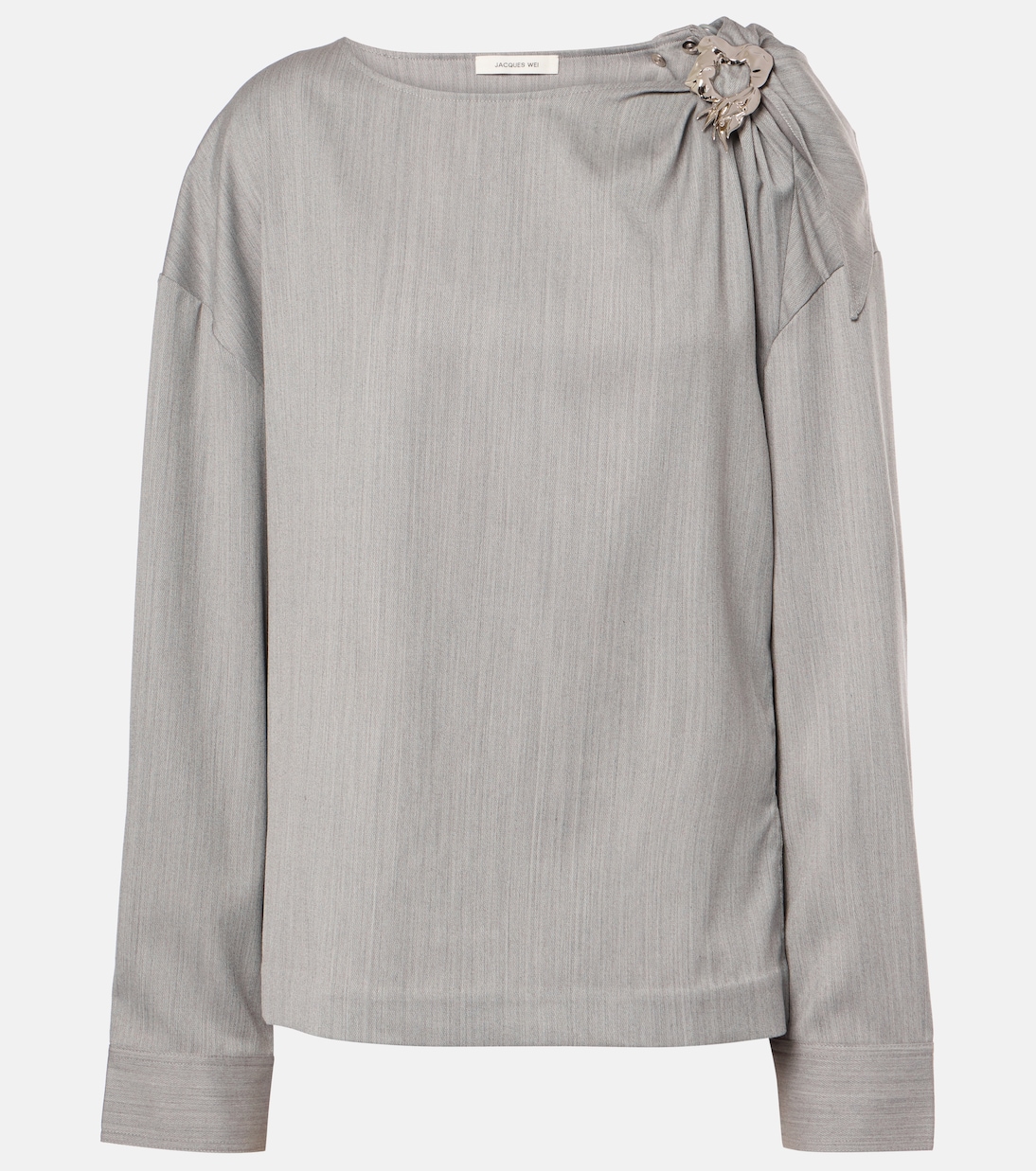 Verziertes Top aus Wolle | Jacques Wei