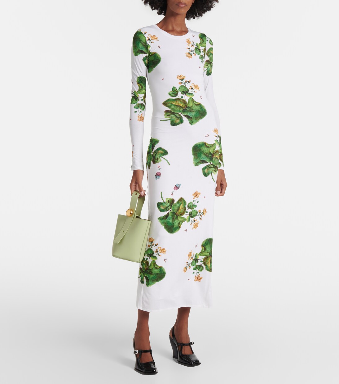 Floral jersey midi dress | Loewe