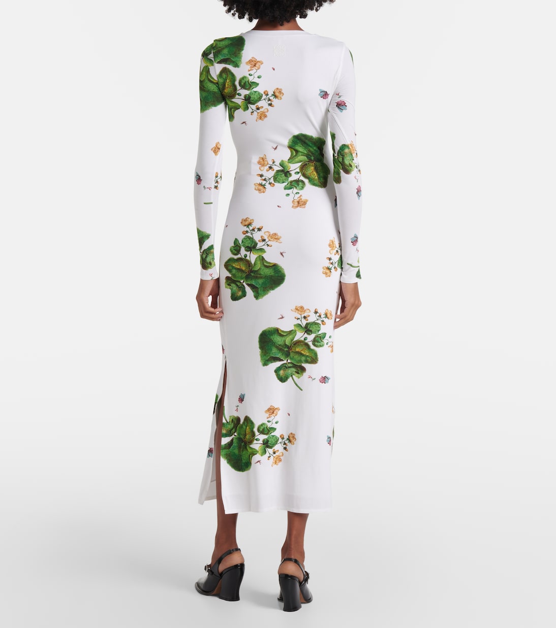 Floral jersey midi dress | Loewe