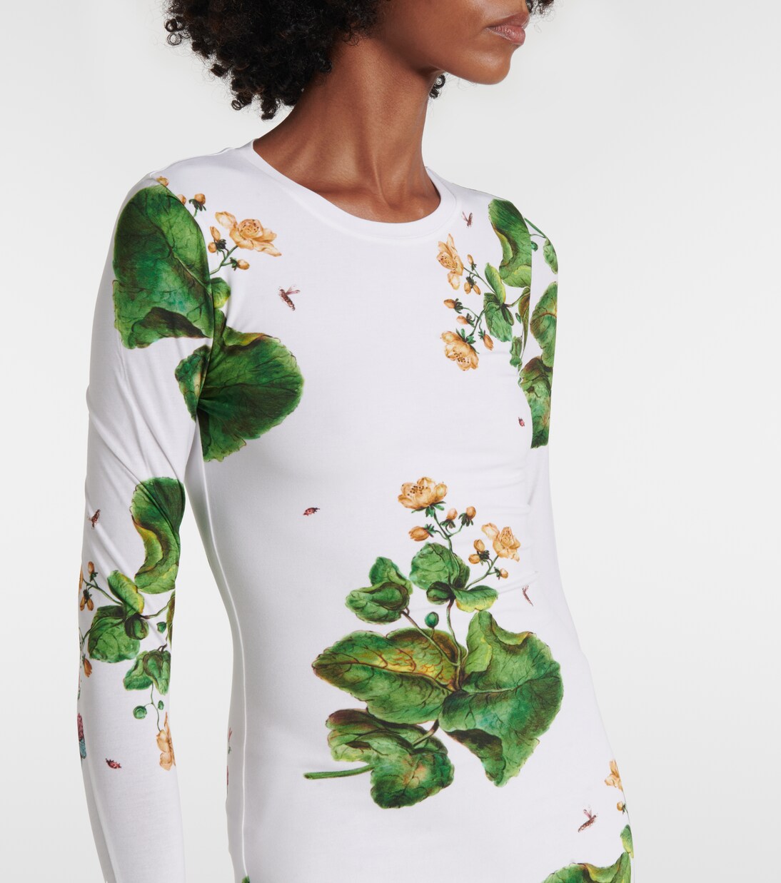 Floral jersey midi dress | Loewe