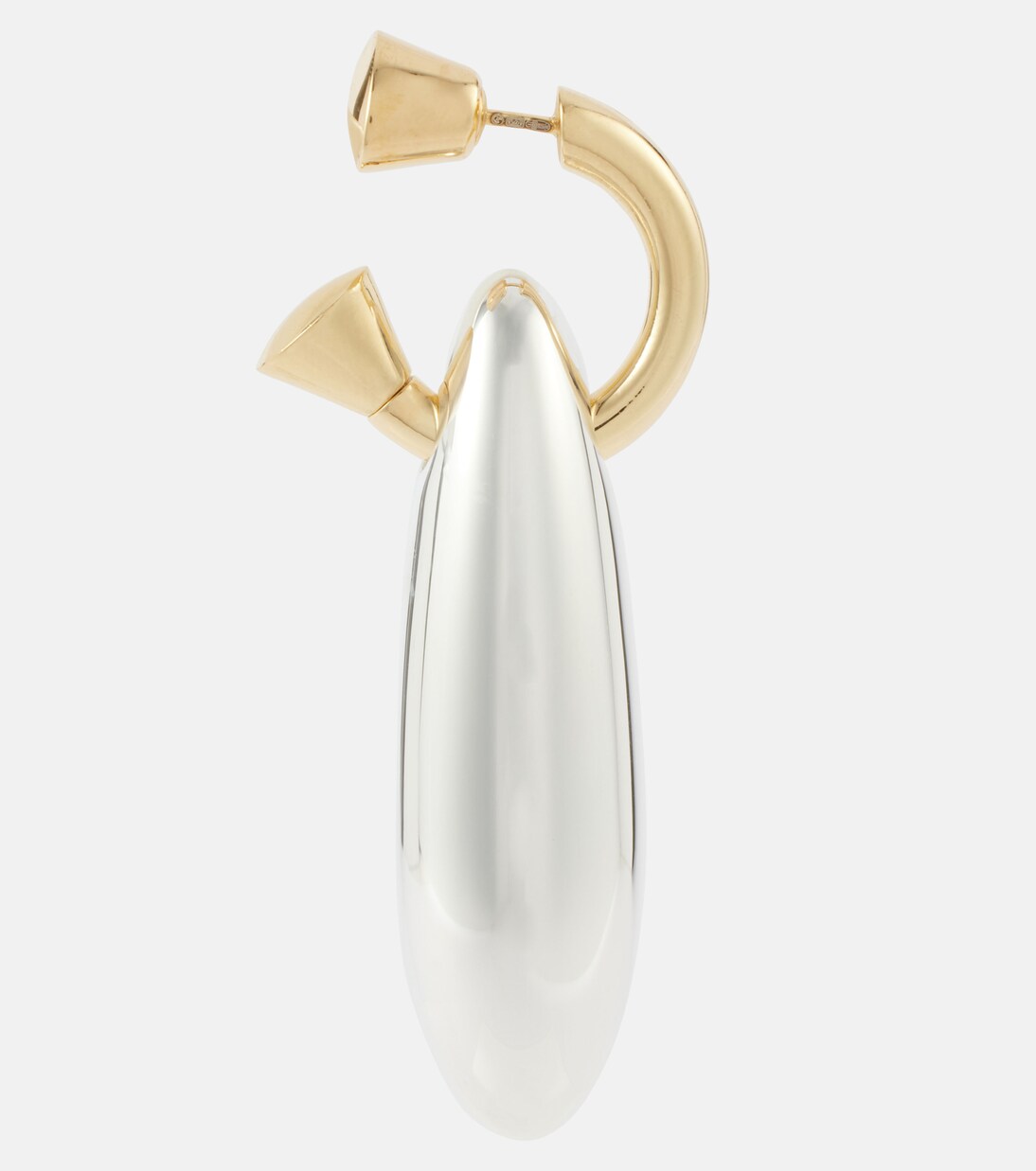 Orecchini Bottega Veneta Ellipse Large in argento sterling placcato oro 18kt - Stile giovane e moderno