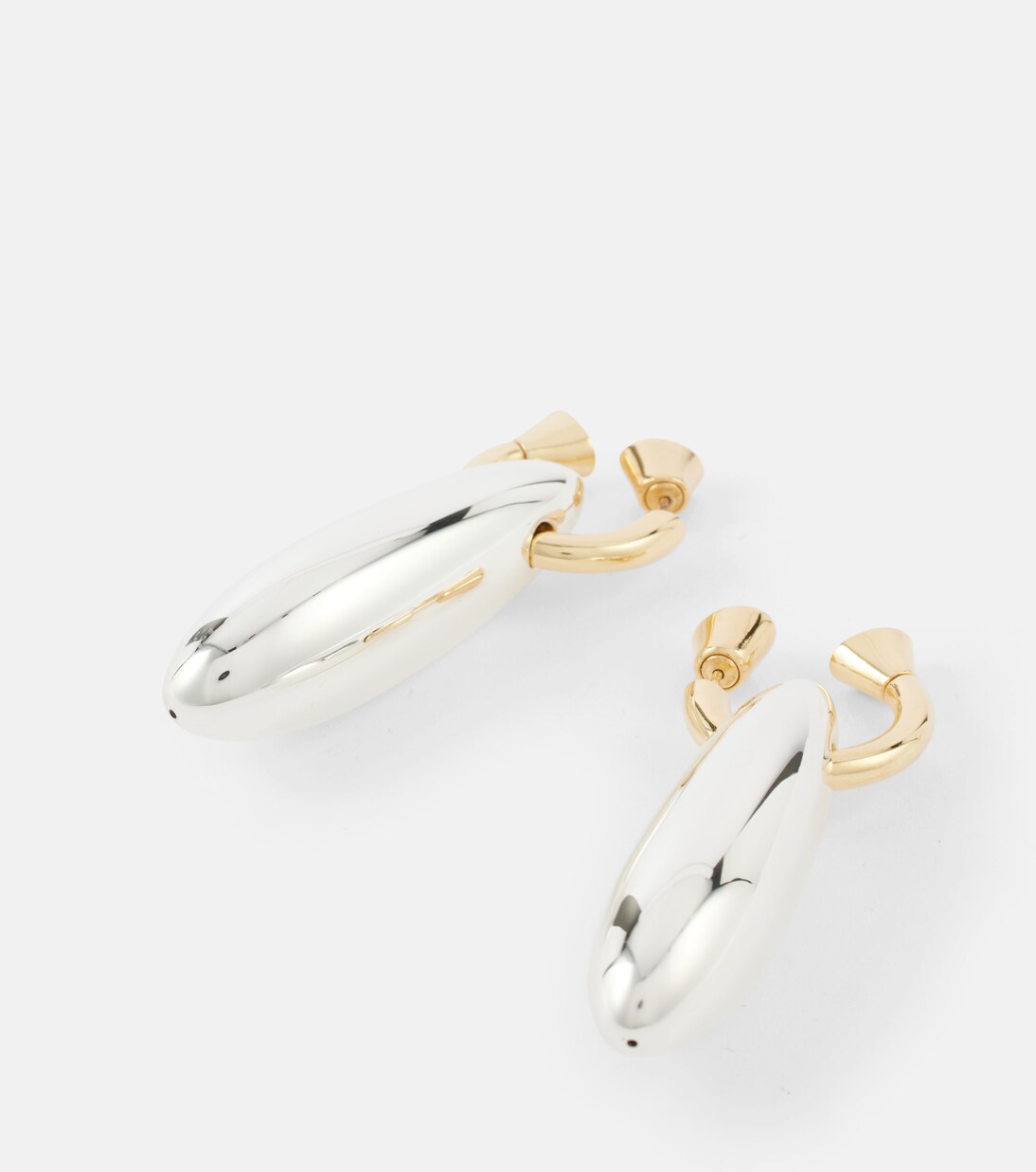Orecchini Bottega Veneta Ellipse Large in argento sterling placcato oro 18kt - Stile giovane e moderno