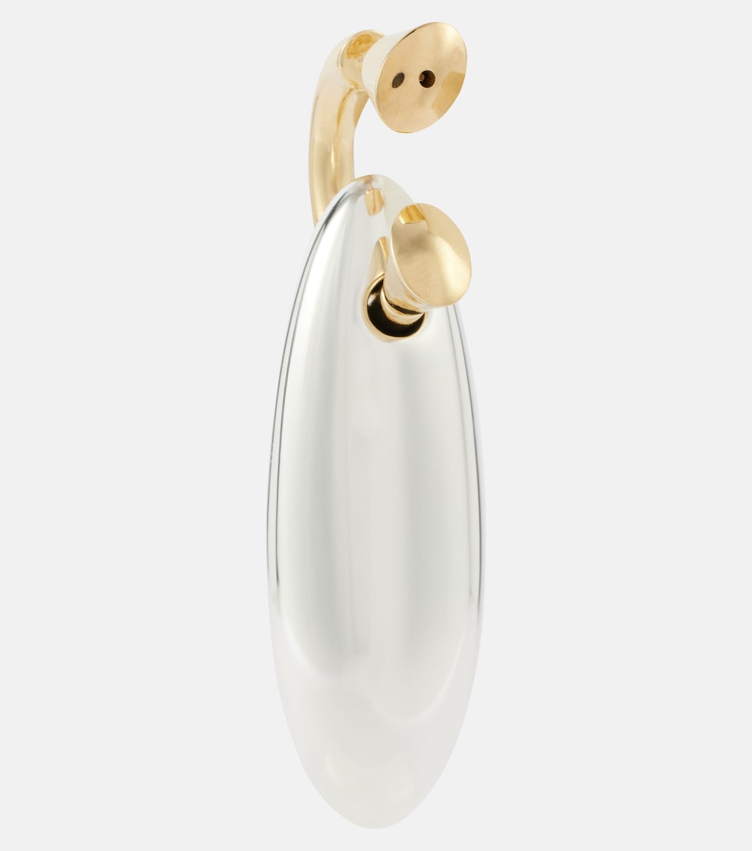 Orecchini Bottega Veneta Ellipse Large in argento sterling placcato oro 18kt - Stile giovane e moderno