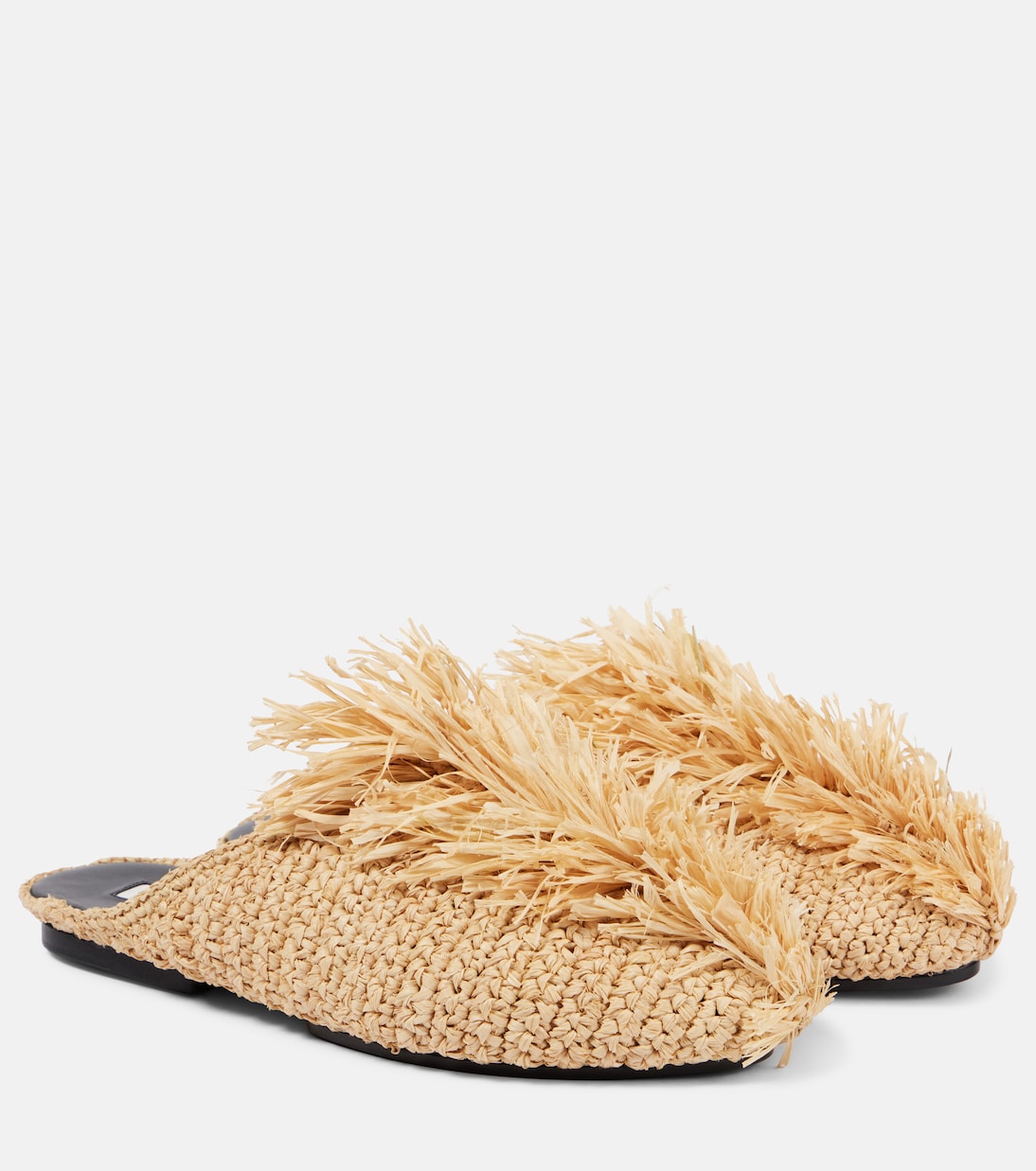 Mules de rafia con flecos | Jil Sander