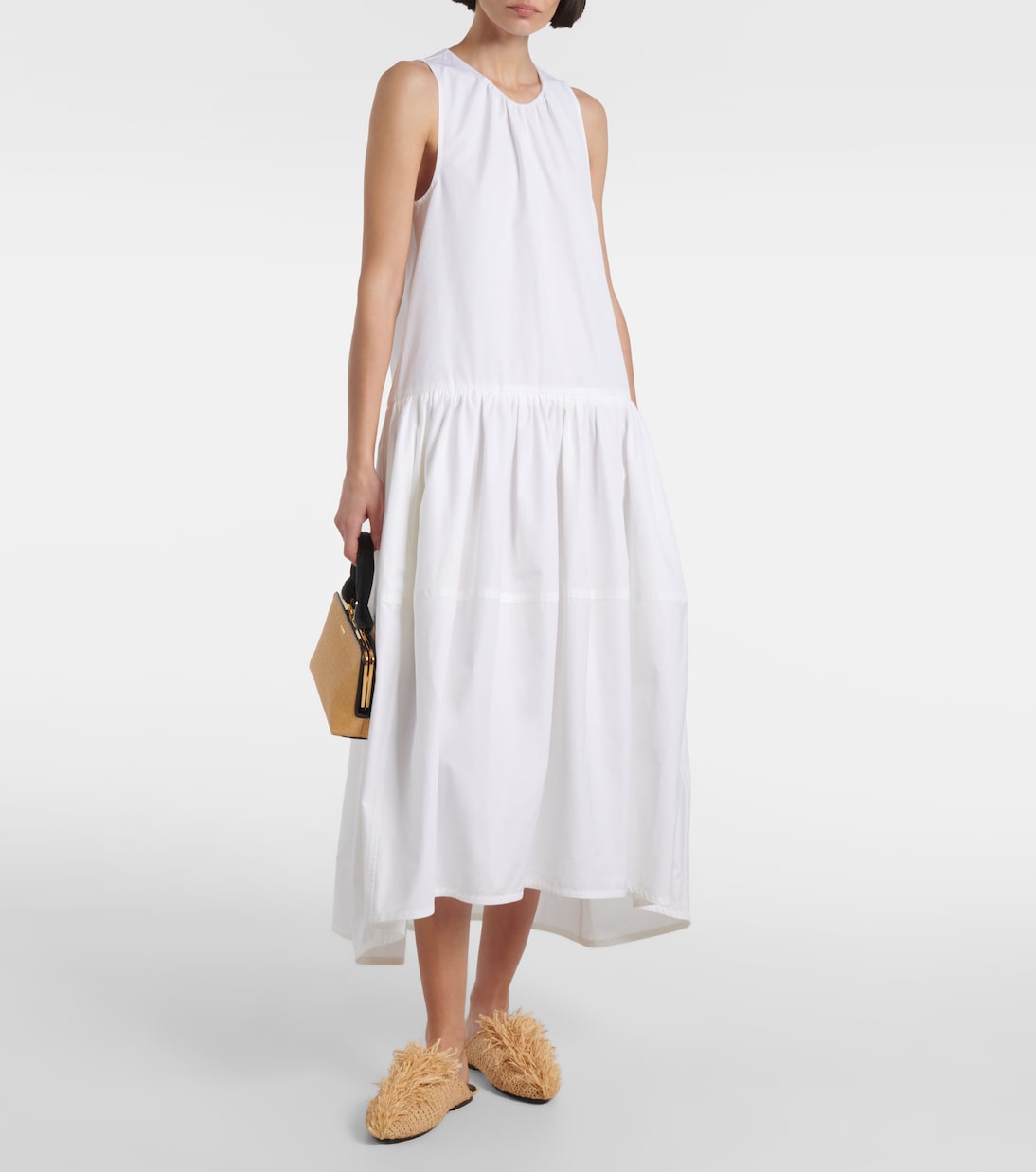 Mules de rafia con flecos | Jil Sander