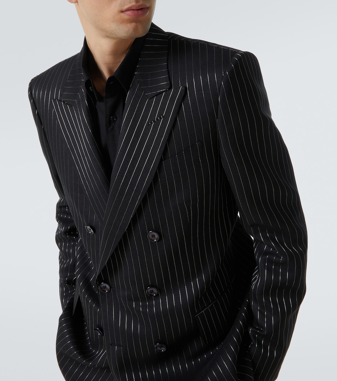 Blazer in lana e seta con lamé | Tom Ford