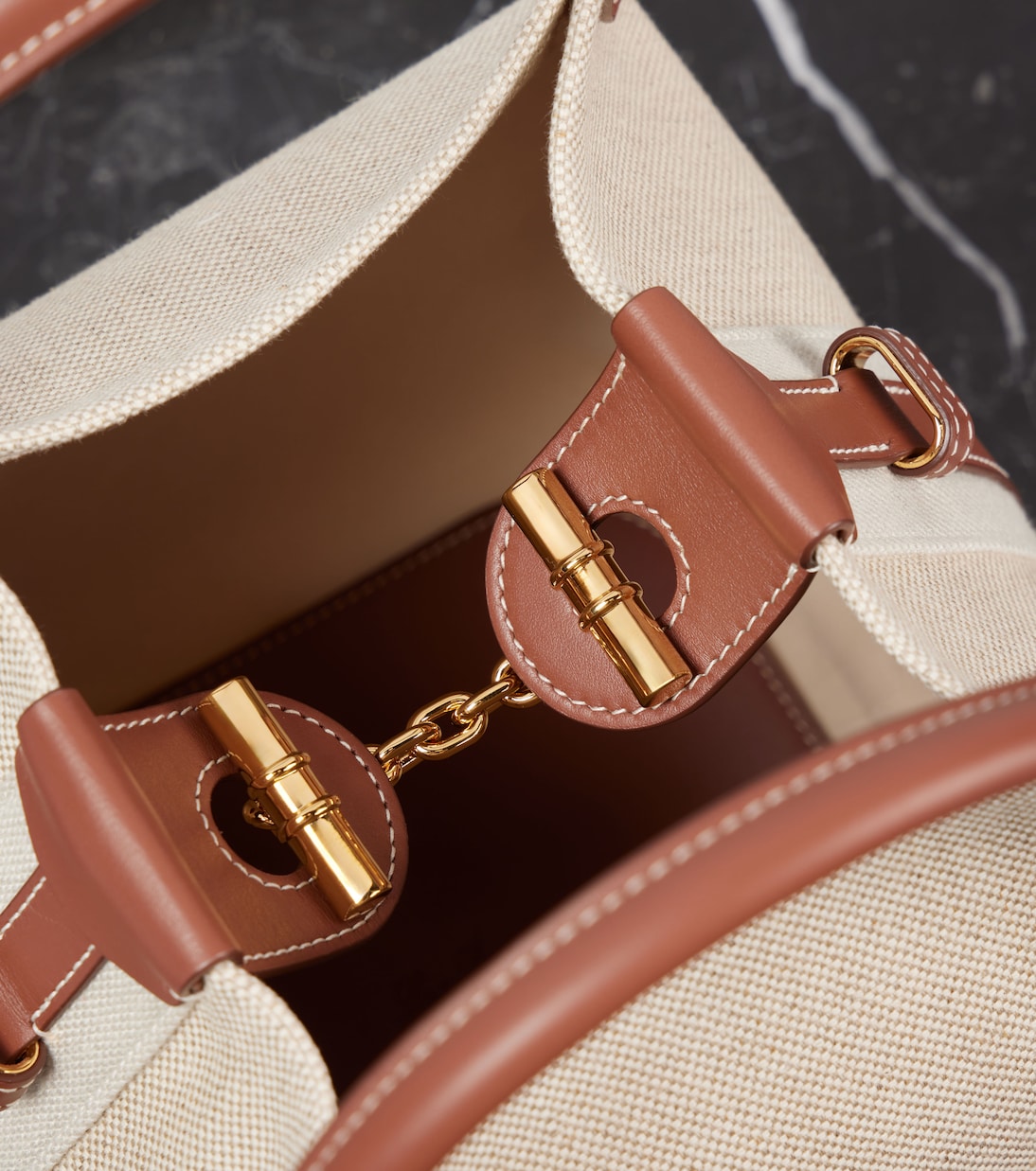 Tote Bale Small aus Canvas mit Leder | Loro Piana
