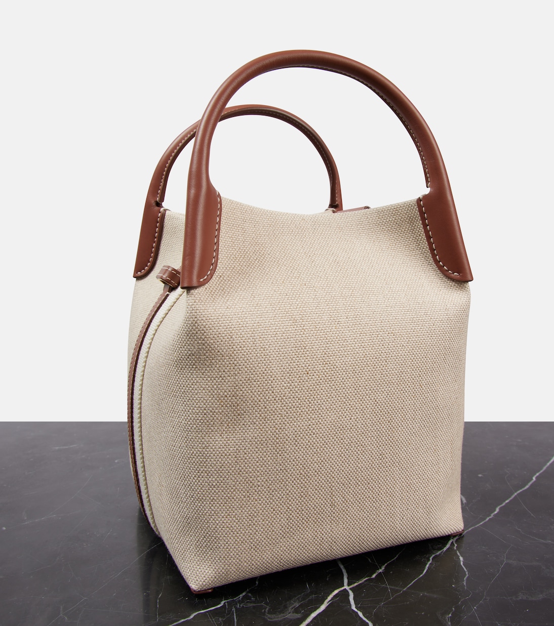 Tote Bale Small aus Canvas mit Leder | Loro Piana