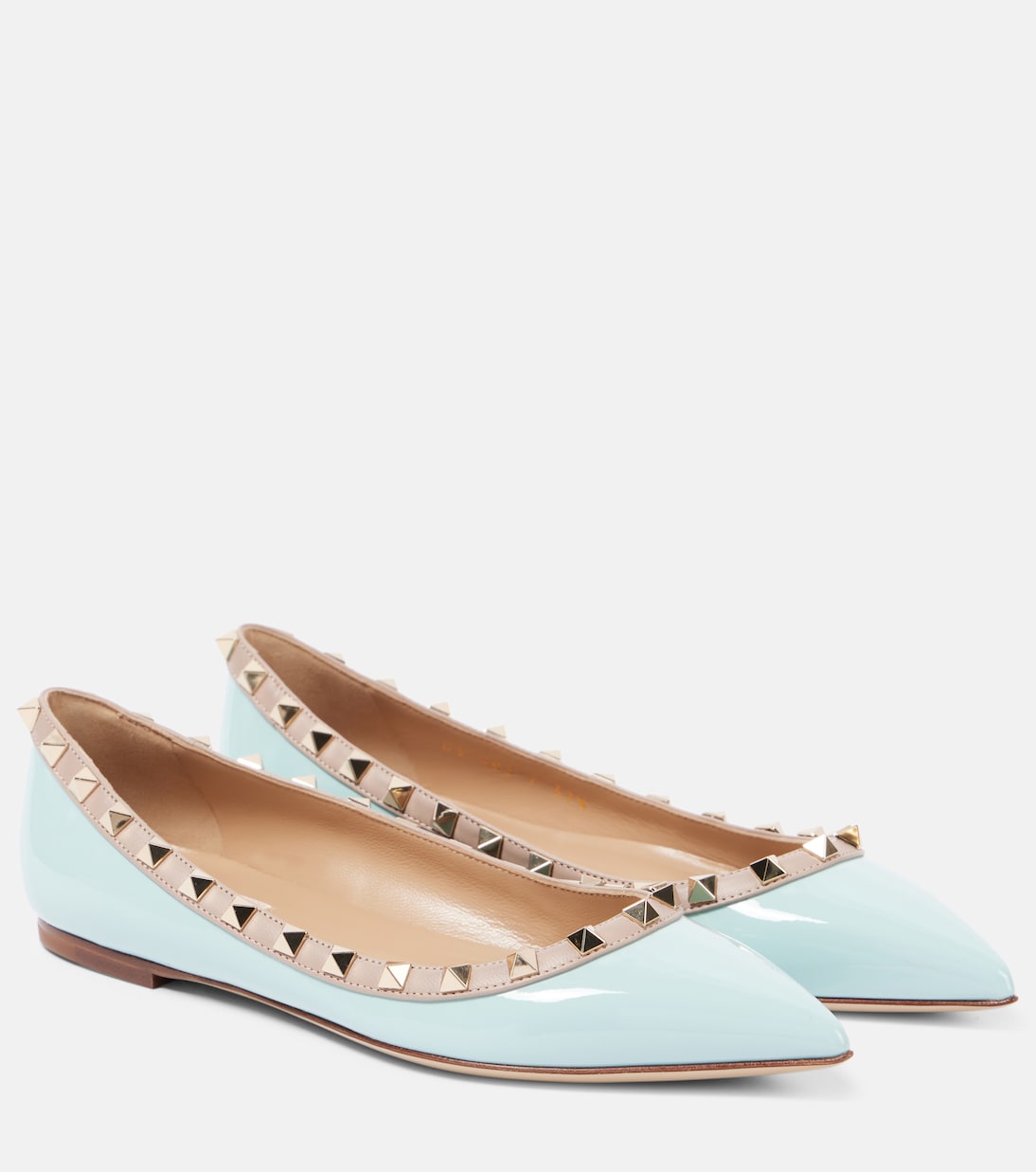 Rockstud patent leather ballet flats | Valentino Garavani