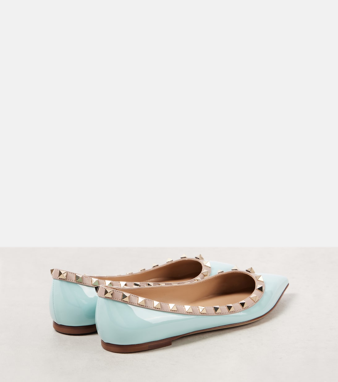 Rockstud patent leather ballet flats | Valentino Garavani