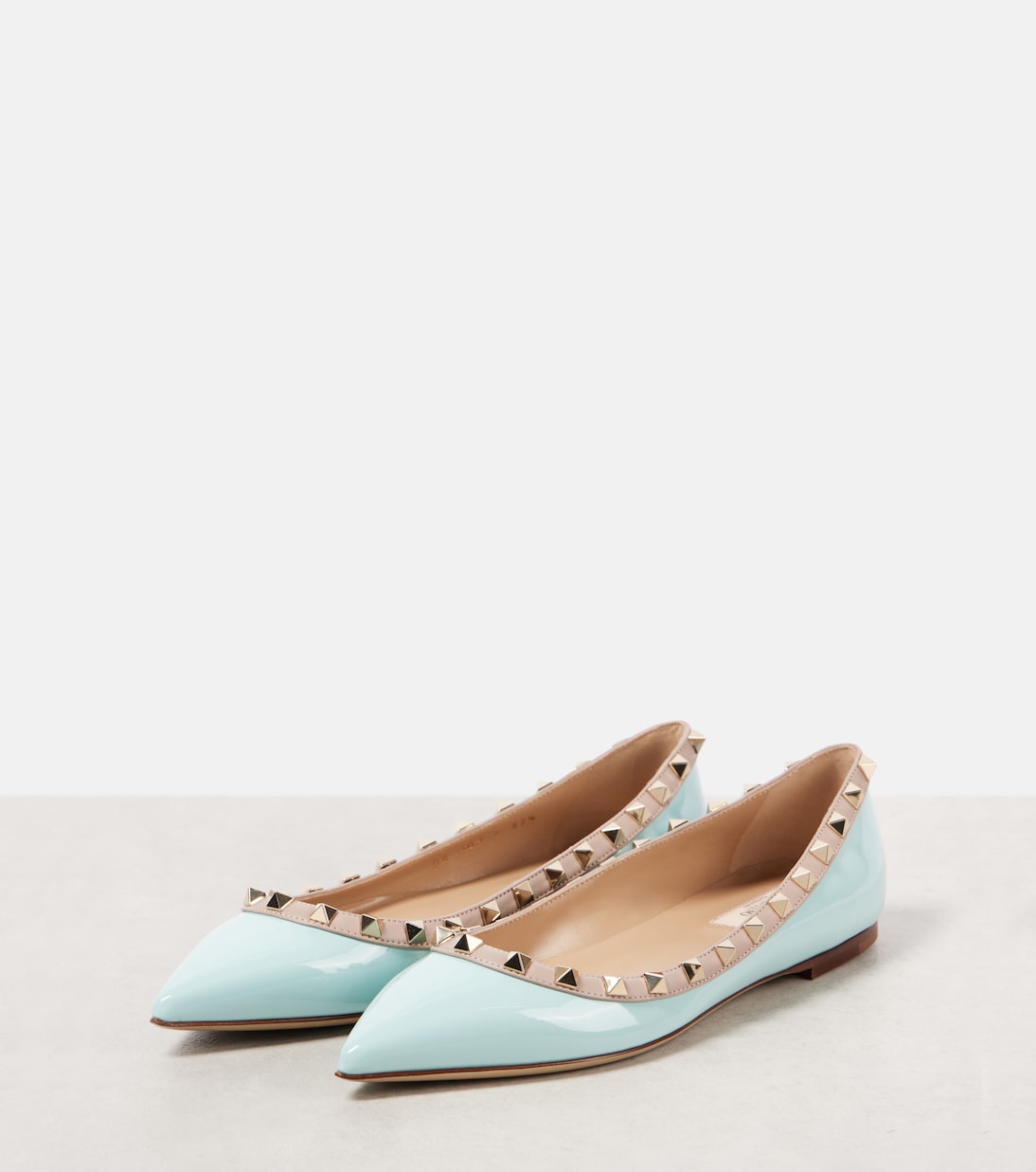 Rockstud patent leather ballet flats | Valentino Garavani