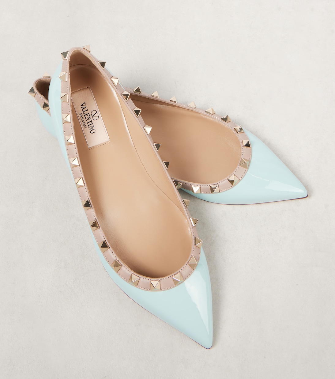 Rockstud patent leather ballet flats | Valentino Garavani