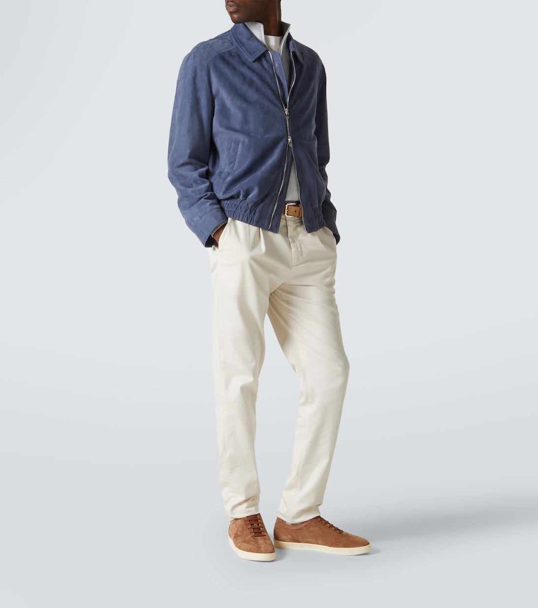 Bomberjacke aus Veloursleder | Brunello Cucinelli