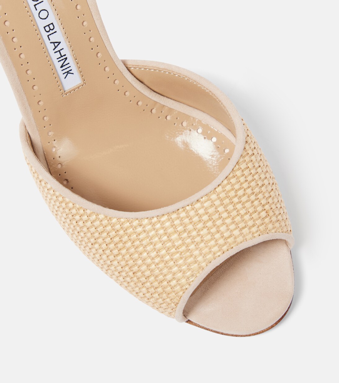 Jadara 70 raffia mules | Manolo Blahnik