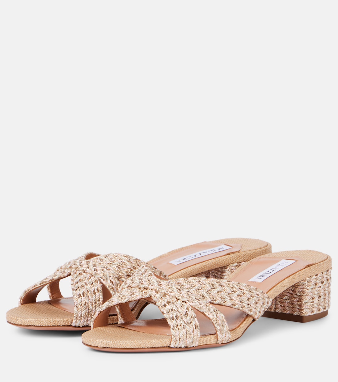 AQUAZZURA Sandali in Rafia Sundance 35 per Giovani Stilisti