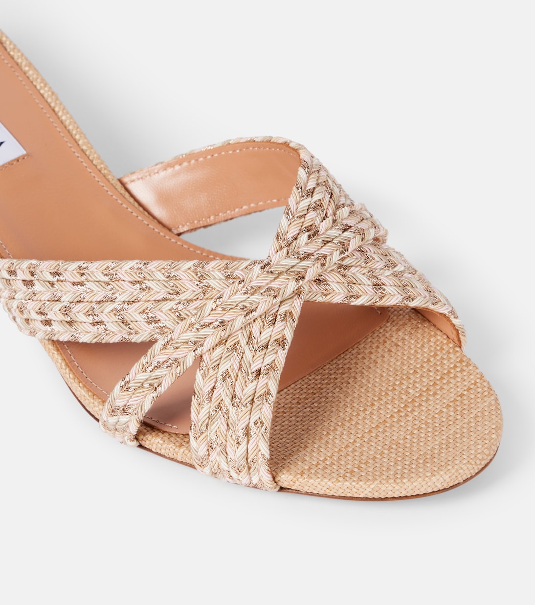 AQUAZZURA Sandali in Rafia Sundance 35 per Giovani Stilisti