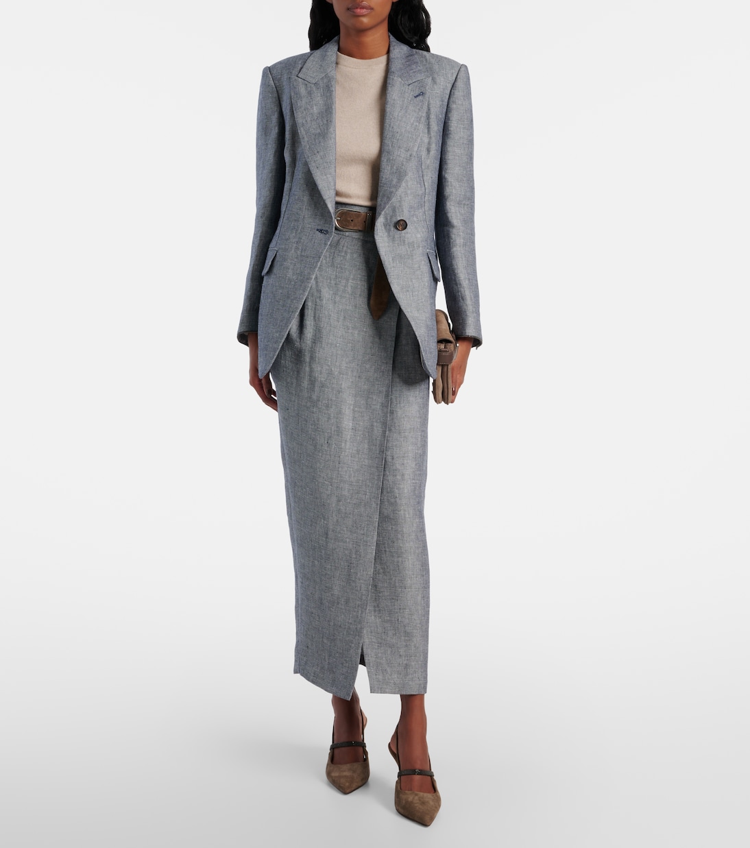Blazer in canapa e lino | Brunello Cucinelli