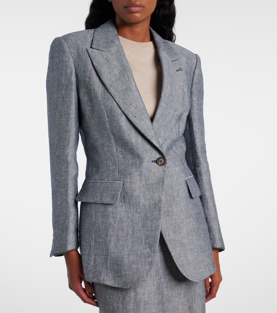 Blazer in canapa e lino | Brunello Cucinelli