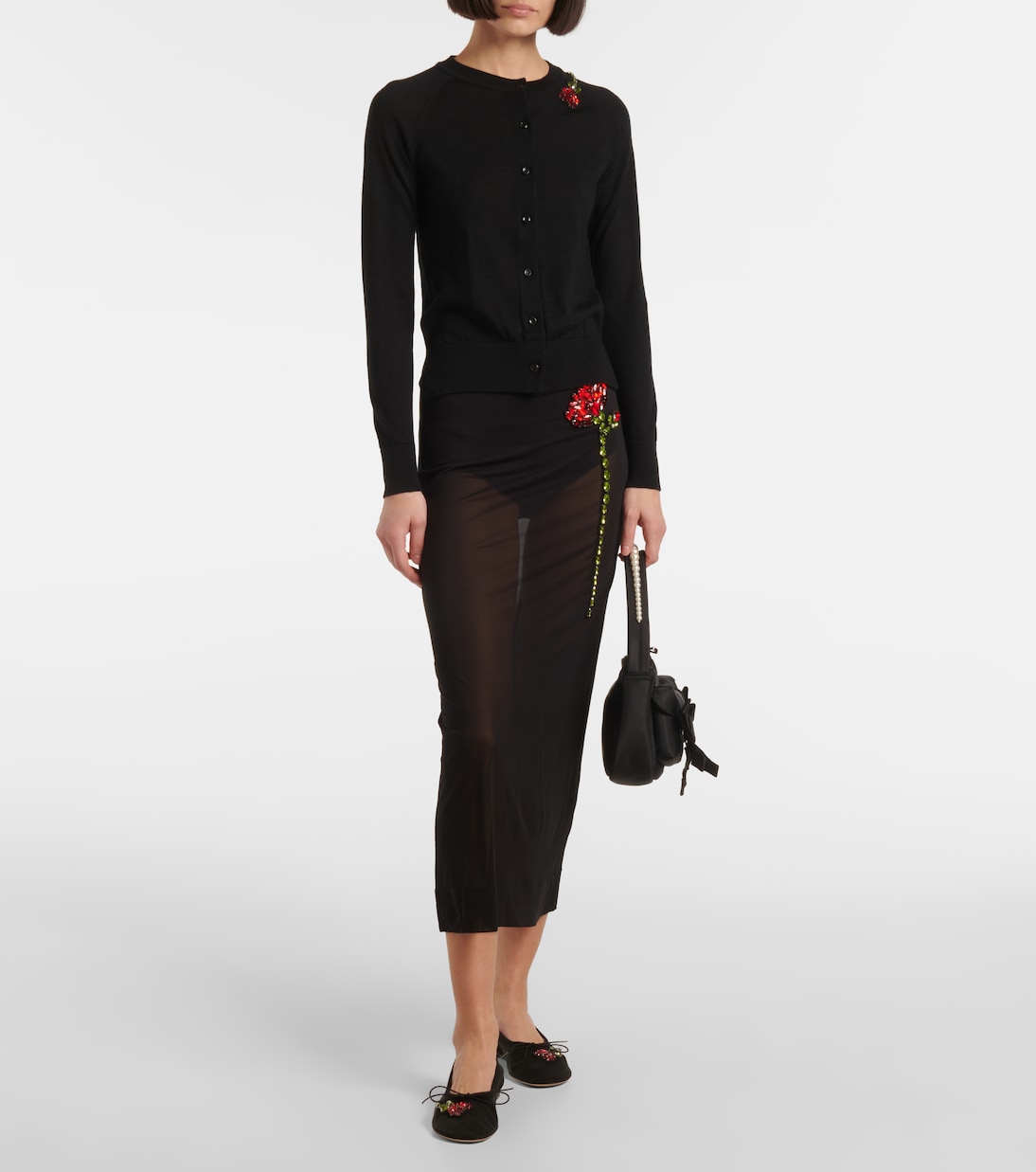 Embellished wool and silk cardigan | Simone Rocha