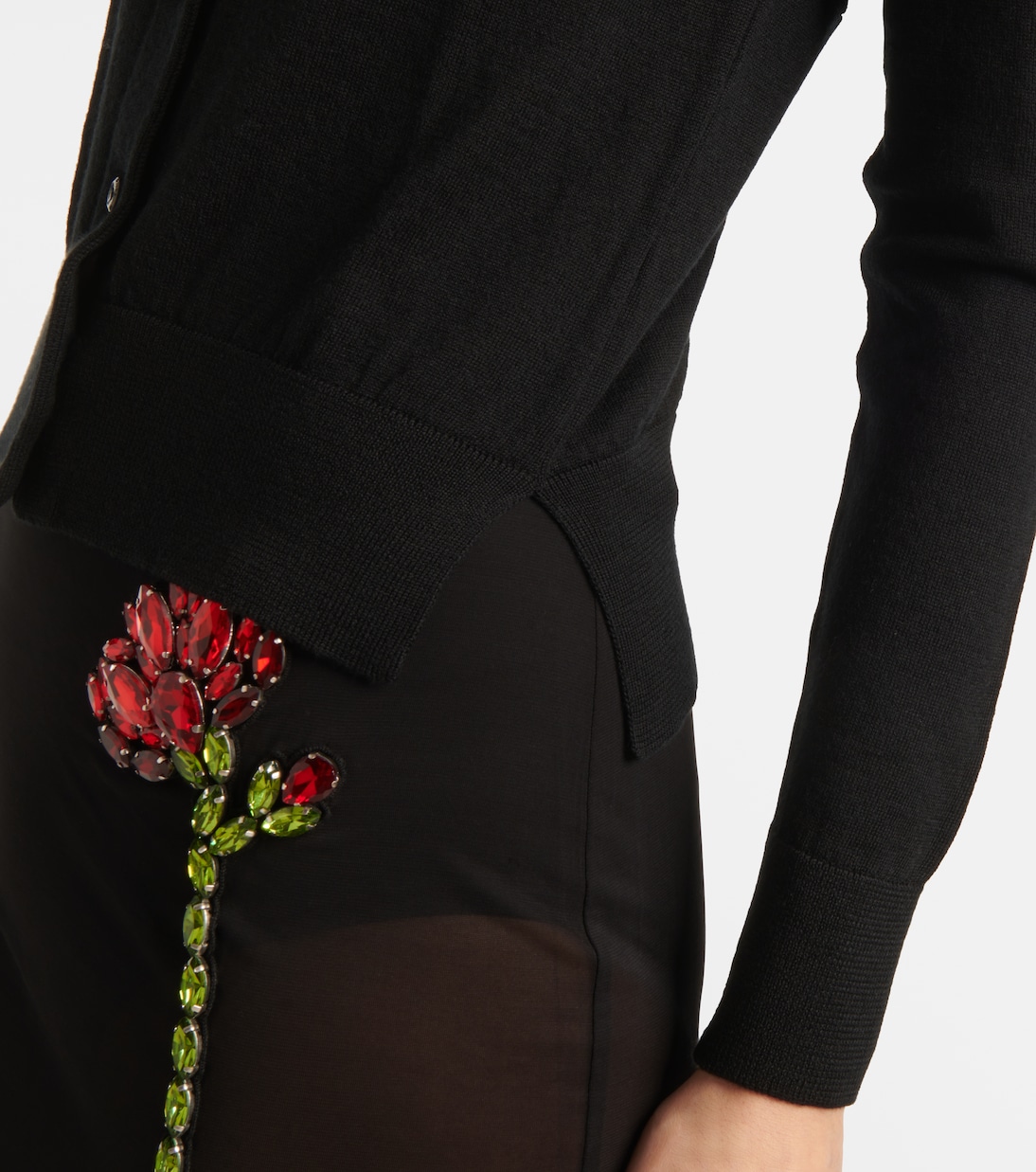 Embellished wool and silk cardigan | Simone Rocha