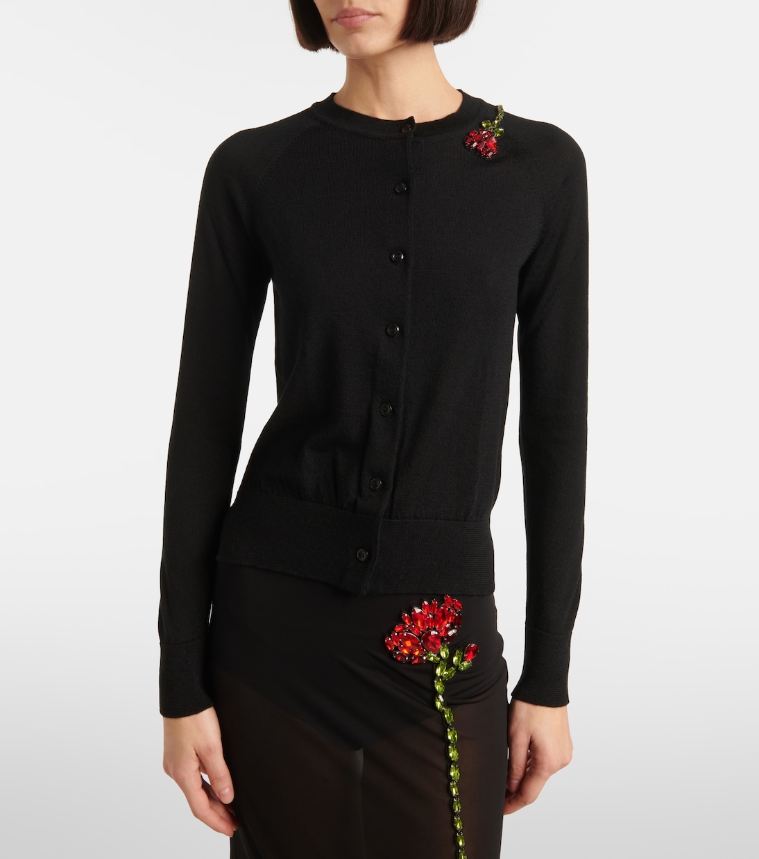 Embellished wool and silk cardigan | Simone Rocha