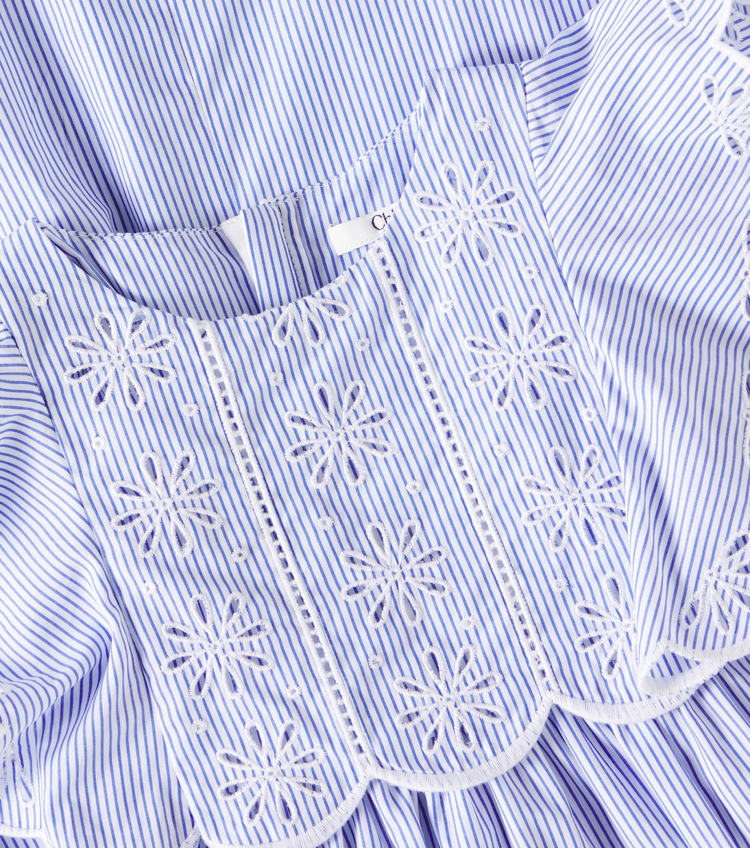 Vestido bordado a rayas | Chloé Kids