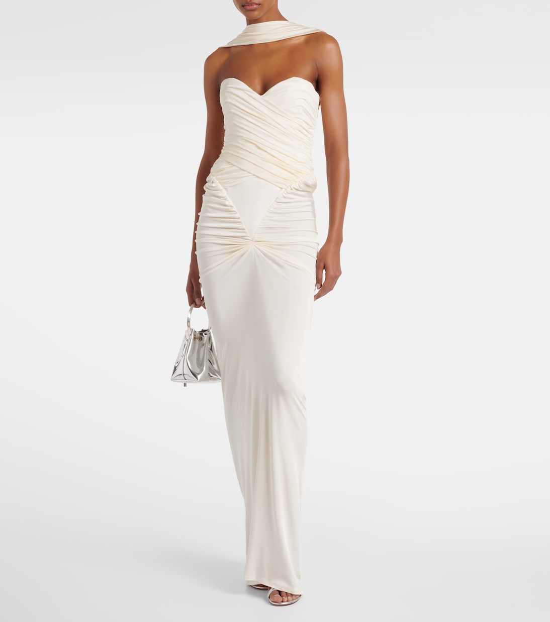 Samsara ruched strapless gown | The New Arrivals Ilkyaz Ozel