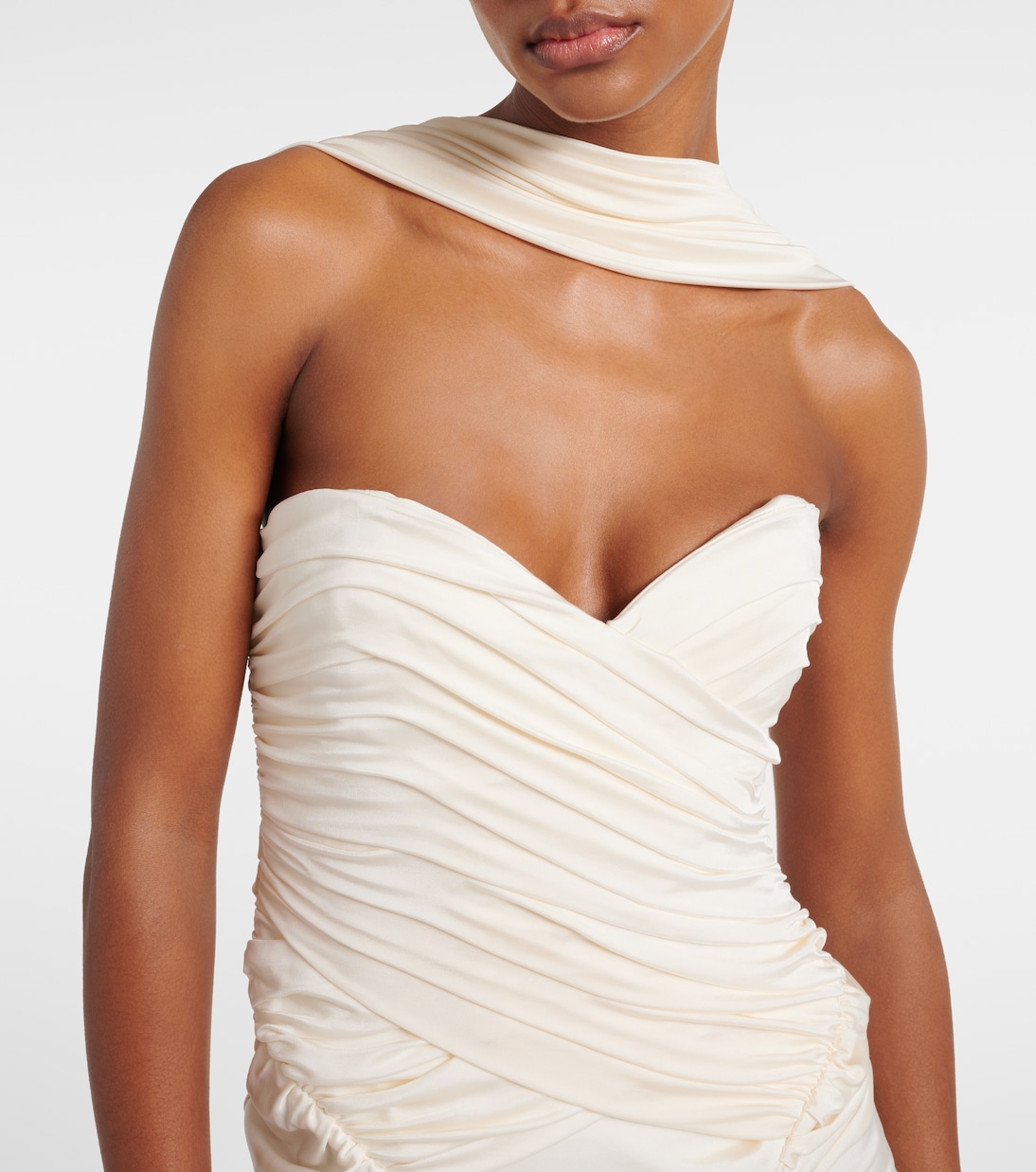 Samsara ruched strapless gown | The New Arrivals Ilkyaz Ozel