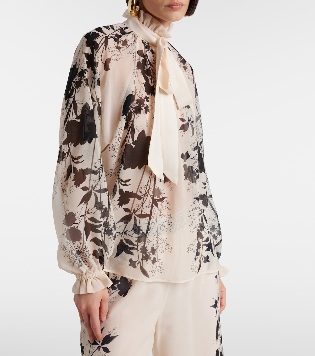 Blouse Cerere en soie à fleurs | La DoubleJ