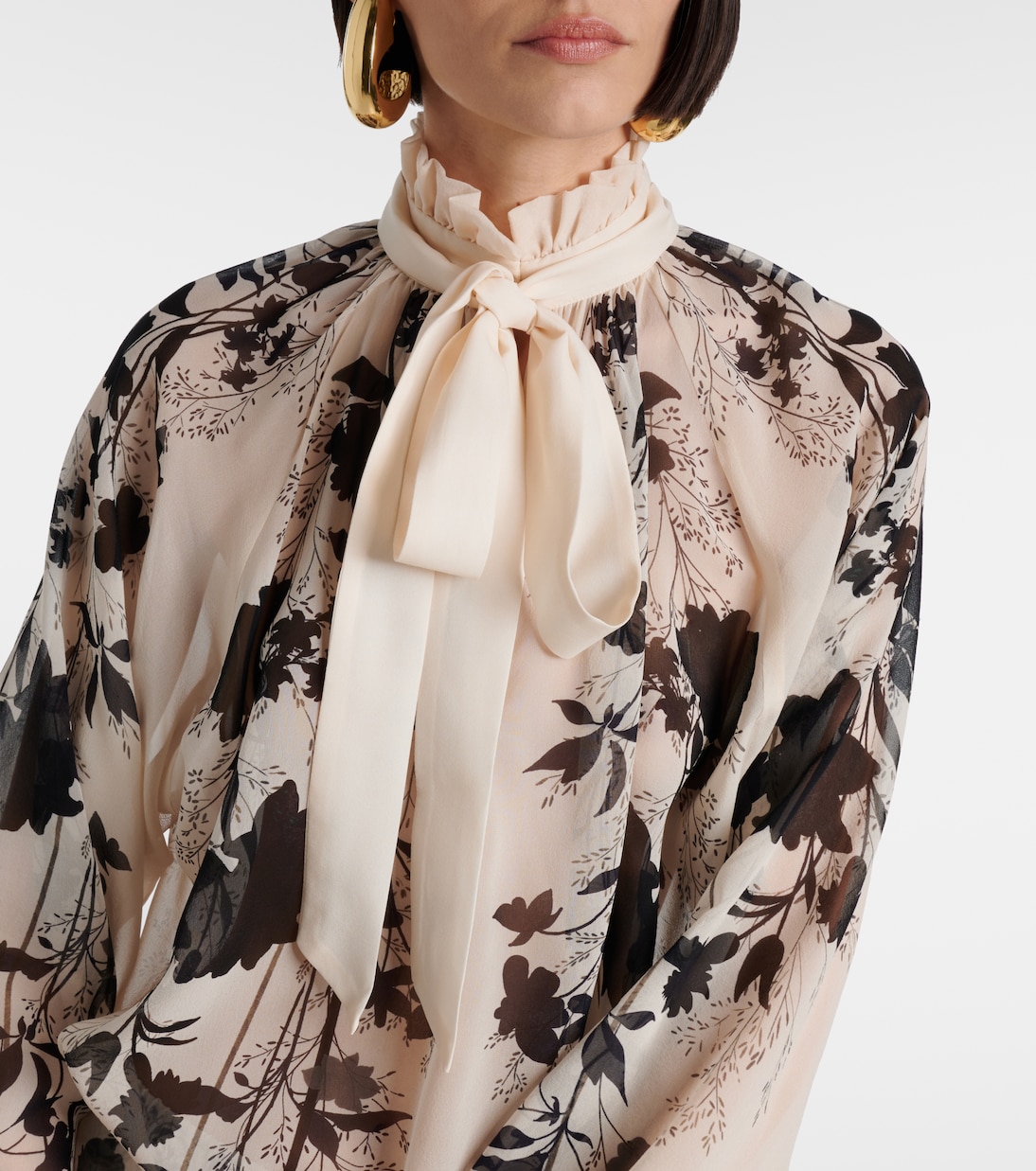 Blouse Cerere en soie à fleurs | La DoubleJ