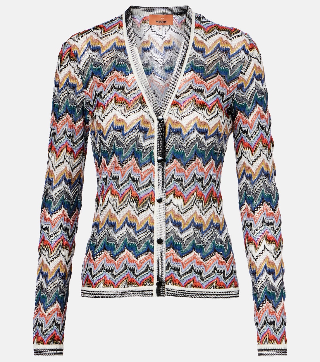 Cardigan Zig Zag aus Lamé | Missoni