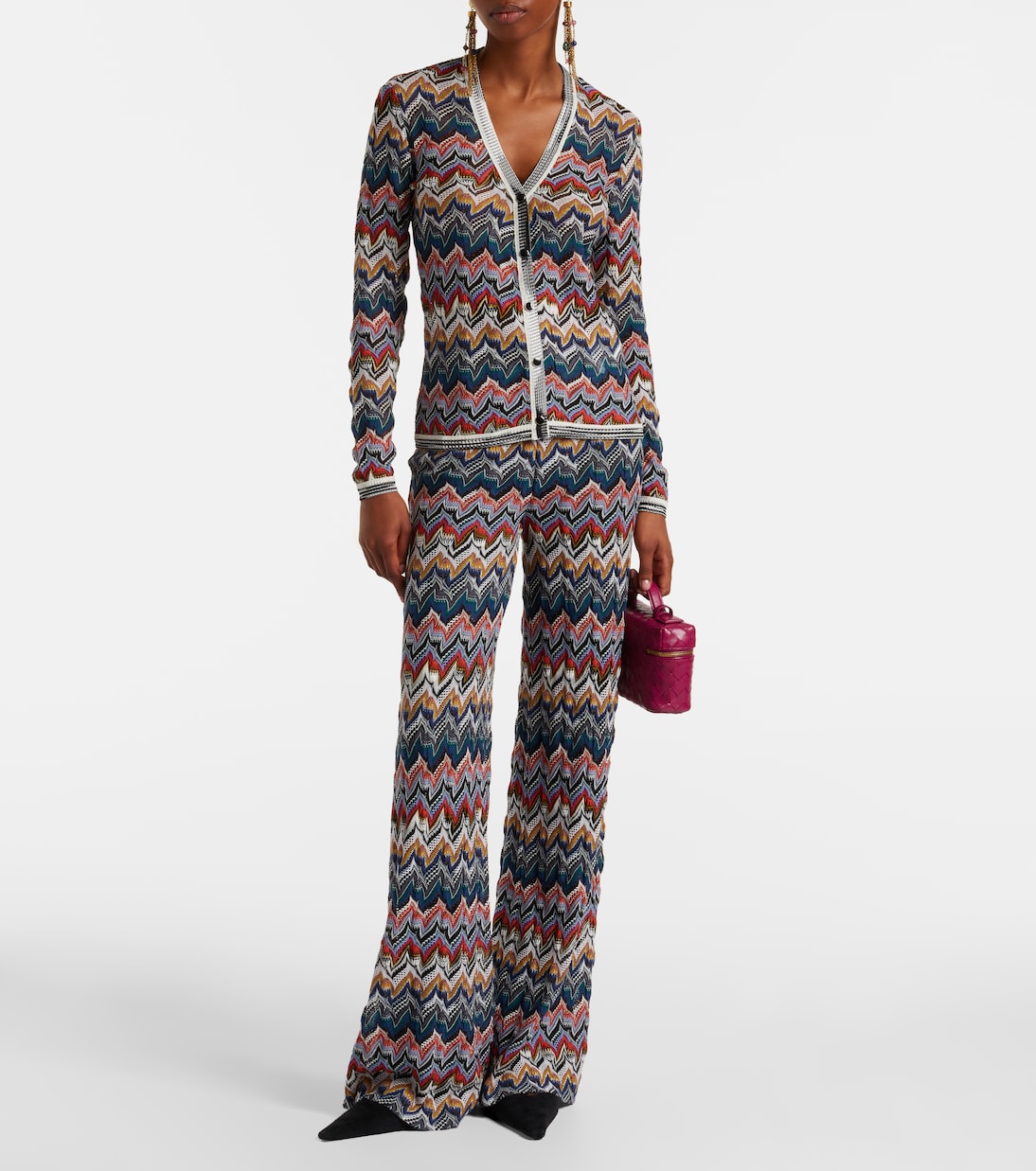 Cardigan Zig Zag aus Lamé | Missoni