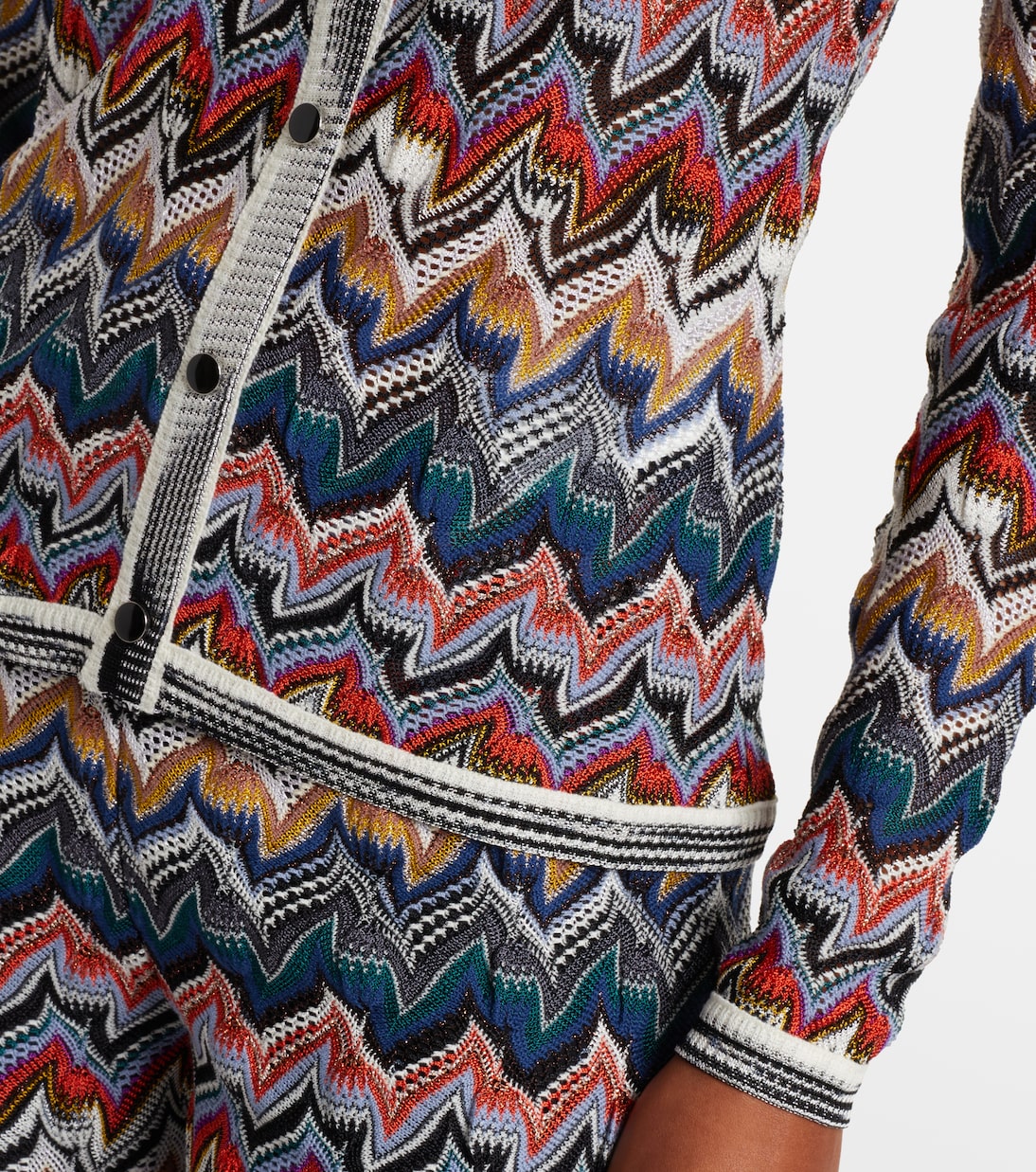 Cardigan Zig Zag aus Lamé | Missoni